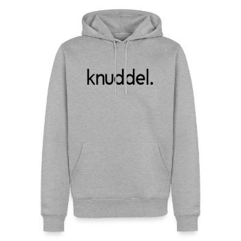 Knuddel - Männer Premium Bio Hoodie - Grau meliert - Vorne - Thijin (182cm)