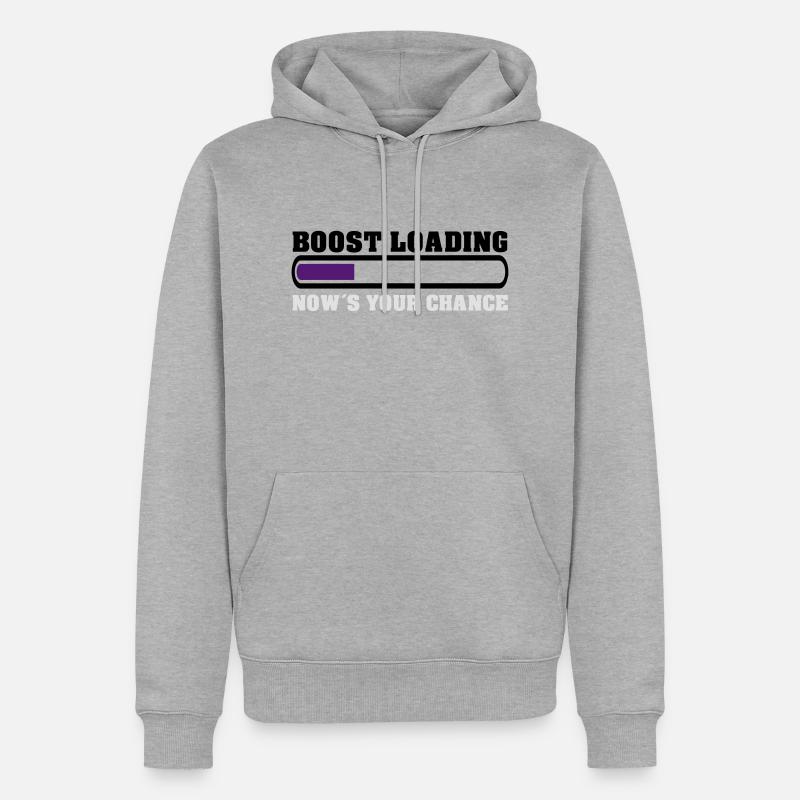 Boost Loading Nows Your Chance - Männer Premium Bio Hoodie - Grau meliert