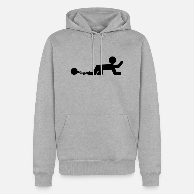 Chained Man - Männer Premium Bio Hoodie - Grau meliert