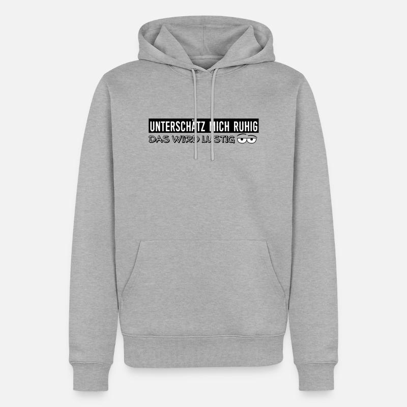 C’est drôle - Sweat à capuche Premium bio Homme - gris chiné