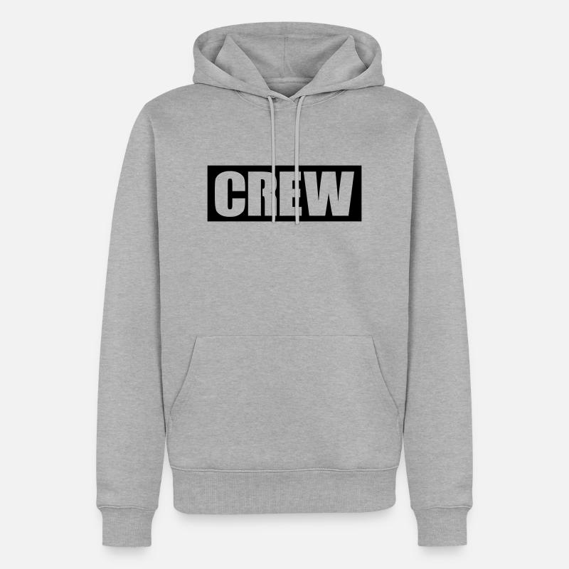 Équipage - Sweat à capuche Premium bio Homme - gris chiné