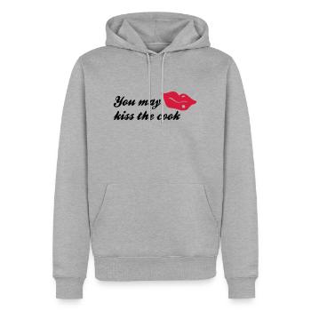 cuisine - Sweat à capuche Premium bio Homme - gris chiné - Devant - Thijin (182cm)