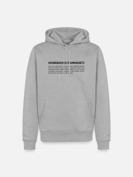 Schwäbisches Grundgesetz - Männer Premium Bio Hoodie - Grau meliert