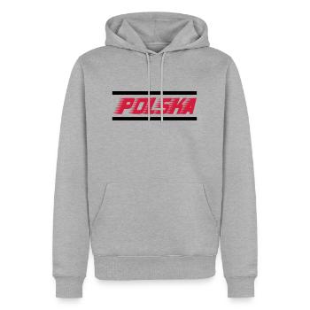 polska_2 - Men’s Premium Organic Hoodie - heather grey - Front - Thijin (182cm)