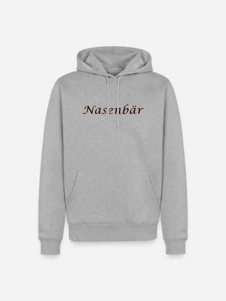 Nasenbär - Männer Premium Bio Hoodie - Grau meliert