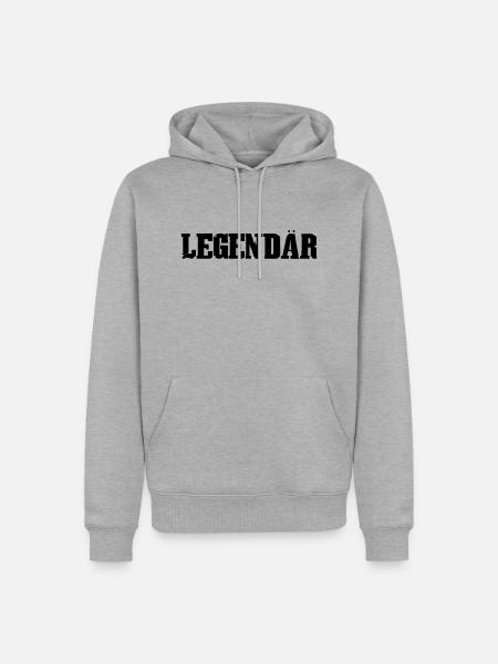 Legendär - Männer Premium Bio Hoodie - Grau meliert