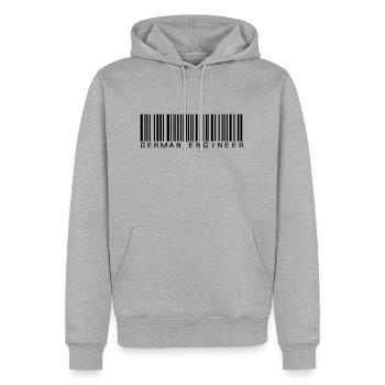 German Engineer - Männer Premium Bio Hoodie - Grau meliert - Vorne - Thijin (182cm)