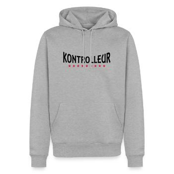 Controller + Dein Text - Men’s Premium Organic Hoodie - heather grey - Front - Thijin (182cm)