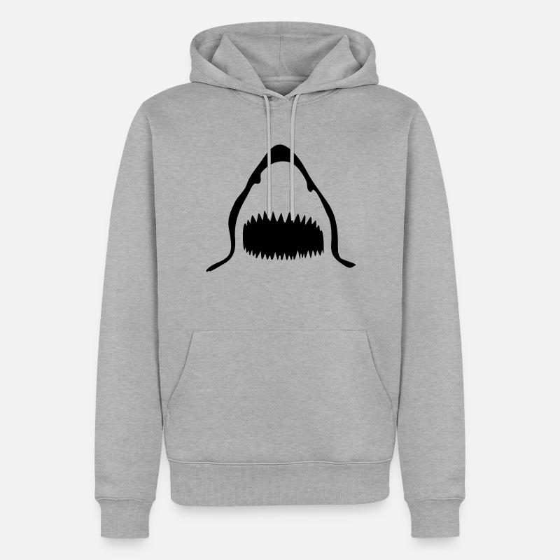 requin sharkdesign - Sweat à capuche Premium bio Homme - gris chiné