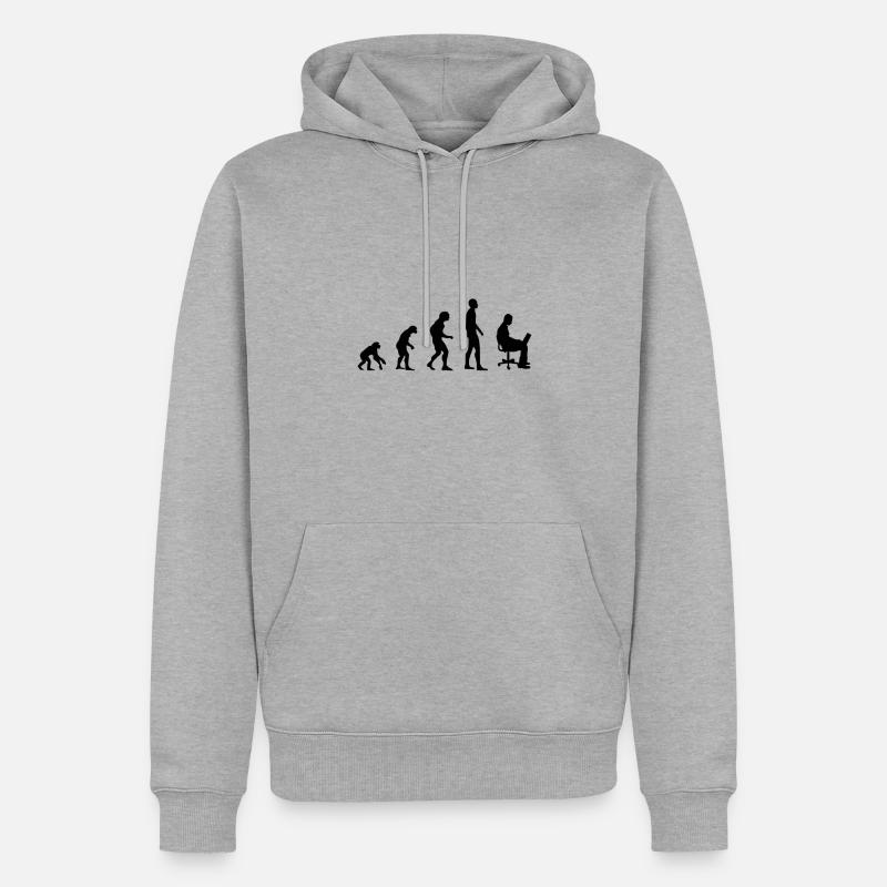 Office Evolution - Sweat à capuche Premium bio Homme - gris chiné