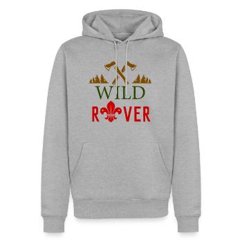 Pfadfinder Shirt • Wild Rover • Geschenk - Männer Premium Bio Hoodie - Grau meliert - Vorne - Thijin (182cm)