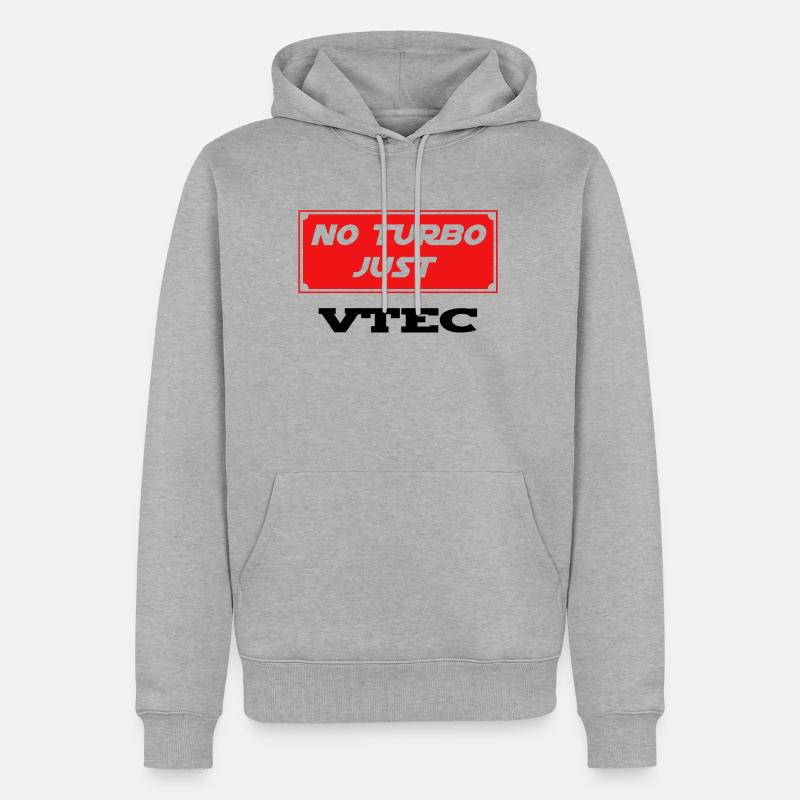 Pas de Turbo juste VTEC - Sweat à capuche Premium bio Homme - gris chiné