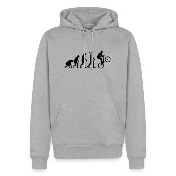 Radsport - Männer Premium Bio Hoodie - Grau meliert - Vorne - Thijin (182cm)