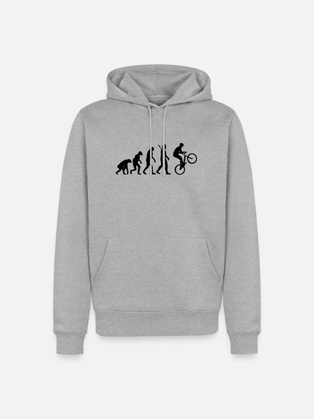 Radsport - Männer Premium Bio Hoodie - Grau meliert