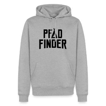 Pfadfinder Zelt - Männer Premium Bio Hoodie - Grau meliert - Vorne - Thijin (182cm)