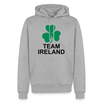 Team Ireland - Men’s Premium Organic Hoodie - heather grey - Front - Thijin (182cm)