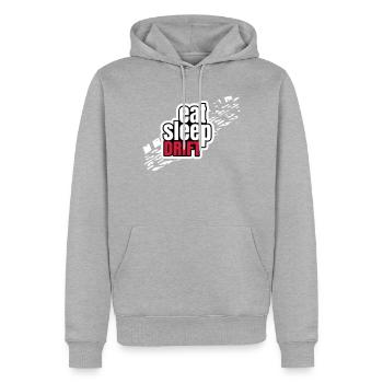 Eat Sleep Drift - Männer Premium Bio Hoodie - Grau meliert - Vorne - Thijin (182cm)