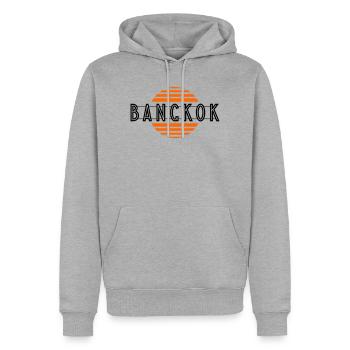Bangkok rétro - Sweat à capuche Premium bio Homme - gris chiné - Devant - Thijin (182cm)