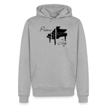 Klavier Freude - Männer Premium Bio Hoodie - Grau meliert - Vorne - Thijin (182cm)