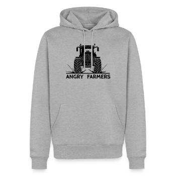 Tractor protest Angry farmers - Men’s Premium Organic Hoodie - heather grey - Front - Thijin (182cm)