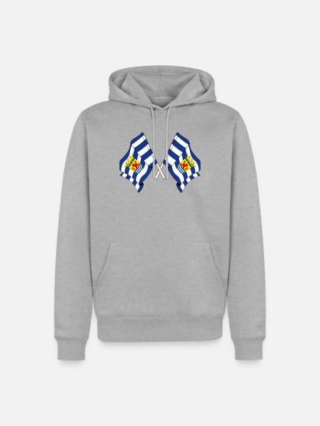 Zwei Flaggen der Provinz Zeeland - Männer Premium Bio Hoodie - Grau meliert