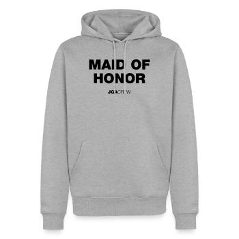 JGA: Maid of Honor (Trauzeugin) - Männer Premium Bio Hoodie - Grau meliert - Vorne - Thijin (182cm)