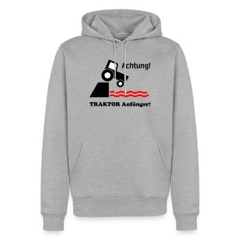 Tractor Beginners - Men’s Premium Organic Hoodie - heather grey - Front - Thijin (182cm)