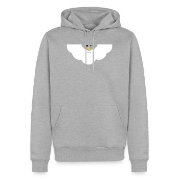 Cuddly Cloud Face - Men’s Premium Organic Hoodie - heather grey - Front - Thijin (182cm)