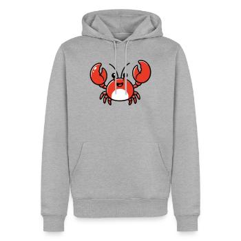 Club de fans humains IA - Sweat à capuche Premium bio Homme - gris chiné - Devant - Thijin (182cm)