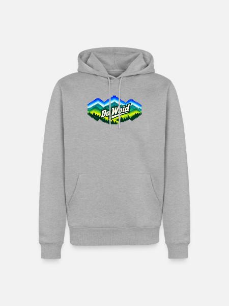 Bayerischer Wald - T-Shirt Pixelwald - Männer Premium Bio Hoodie - Grau meliert