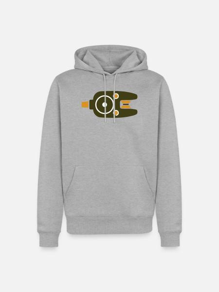 Bissanzeiger Angel Icon - Männer Premium Bio Hoodie - Grau meliert