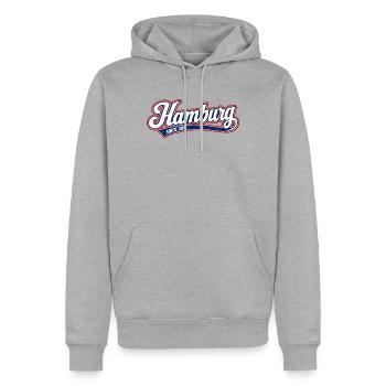Hamburg - Hansestadt - Alster - Elbe - Michel - Männer Premium Bio Hoodie - Grau meliert - Vorne - Thijin (182cm)
