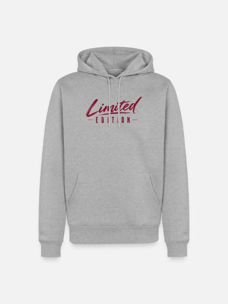 Limited Edition - Einzelstücke - limitiert - Männer Premium Bio Hoodie - Grau meliert