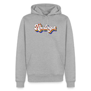 Überlingen - Bodensee - Deutschland - Germany - Männer Premium Bio Hoodie - Grau meliert - Vorne - Thijin (182cm)