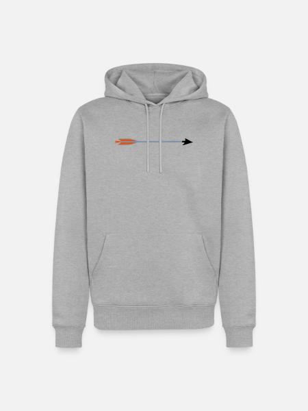 mittelalterliche Bogenschießen Pfeil Broadhead von - Männer Premium Bio Hoodie - Grau meliert