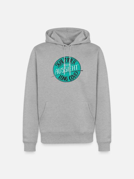 Schlimmer als es aussieht, Long Covid - Männer Premium Bio Hoodie - Grau meliert