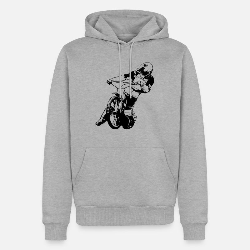 Speedway Racing - Sweat à capuche Premium bio Homme - gris chiné