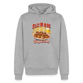 Takoyaki Crazy - Männer Premium Bio Hoodie - Grau meliert - Vorne - Thijin (182cm)