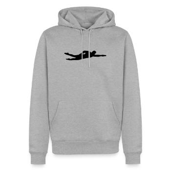 Schwimmen - Schwimmer - Swimming - Männer Premium Bio Hoodie - Grau meliert - Vorne - Thijin (182cm)