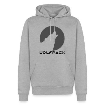 wolfpack_1 - Männer Premium Bio Hoodie - Grau meliert - Vorne - Thijin (182cm)