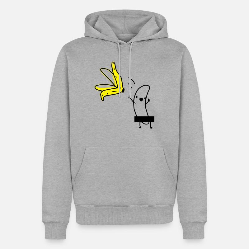 Striptease Banane - Männer Premium Bio Hoodie - Grau meliert