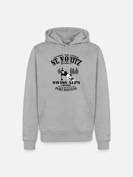 Snowboarding - Männer Premium Bio Hoodie - Grau meliert