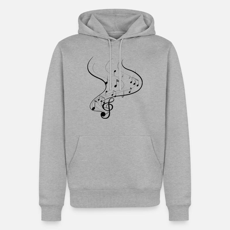 Danse Musique de danse - Sweat à capuche Premium bio Homme - gris chiné