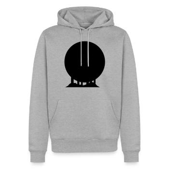 japan_gate_02 - Männer Premium Bio Hoodie - Grau meliert - Vorne - Thijin (182cm)