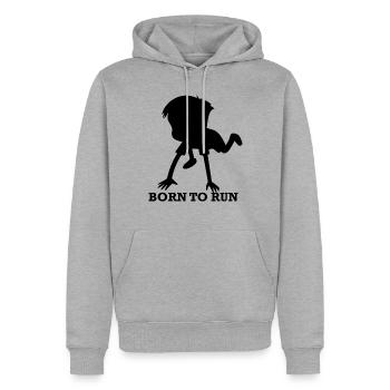 Triathlon Natation Vélo Course Marathon - Sweat à capuche Premium bio Homme - gris chiné - Devant - Thijin (182cm)