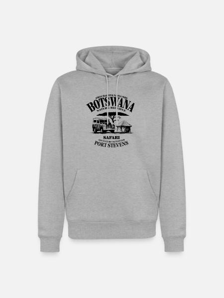 Botswana Safari Adventure - Wildlife Ranger Jeep - Männer Premium Bio Hoodie - Grau meliert