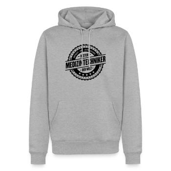 Bester Medizintechniker - Männer Premium Bio Hoodie - Grau meliert - Vorne - Thijin (182cm)