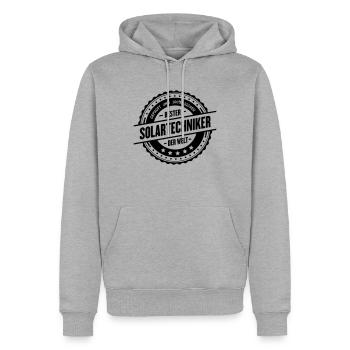 Bester Solartechniker - Männer Premium Bio Hoodie - Grau meliert - Vorne - Thijin (182cm)