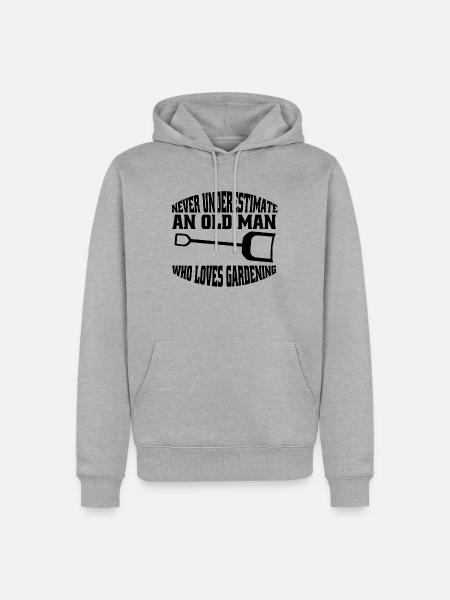 Gärtner Hobbygärtner Garten Geschenk Obstgarten - Männer Premium Bio Hoodie - Grau meliert