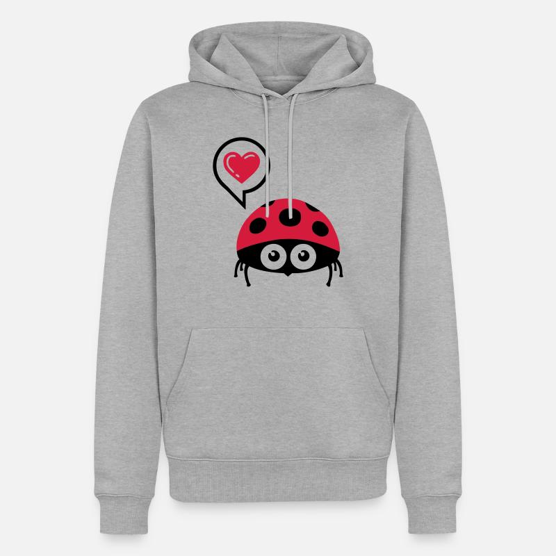 Marienkäfer (ladybug) 02.2 - Männer Premium Bio Hoodie - Grau meliert